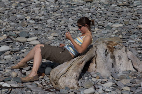 Relaxing on the beach