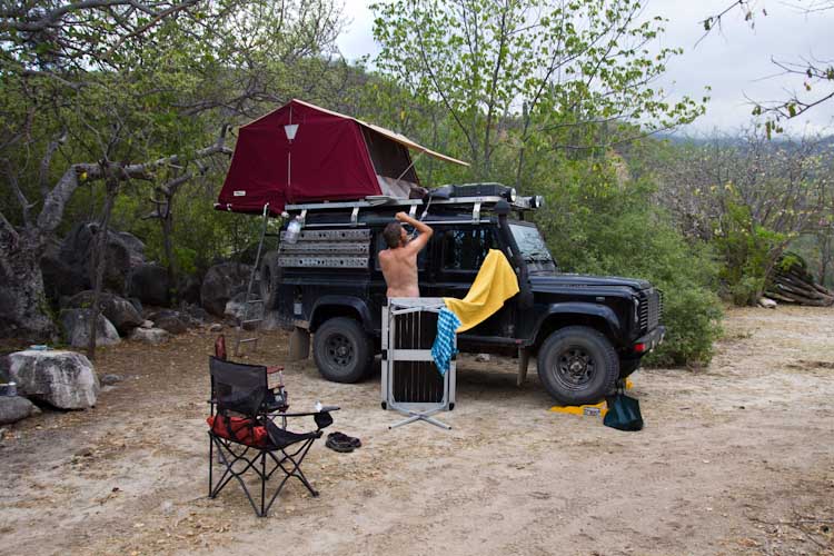 Shower in Agua Caliente