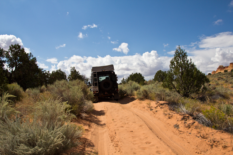 On the sandy way to the Coyote Butts South