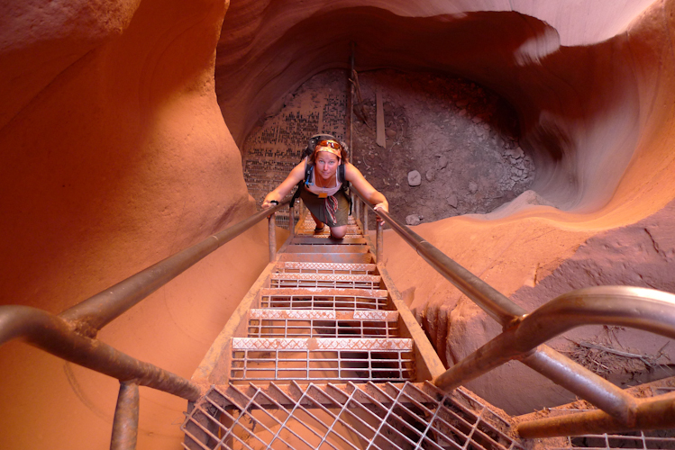 Deep in the Lower Antelope Canyon