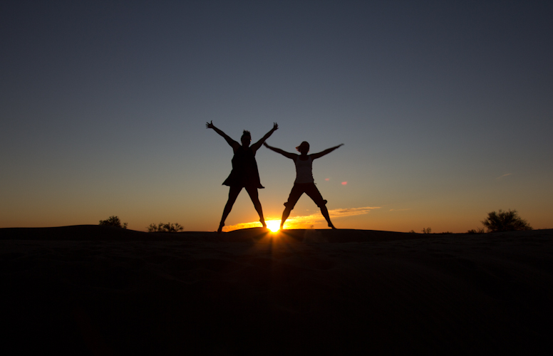 Sunset time in the Imperial Dunes