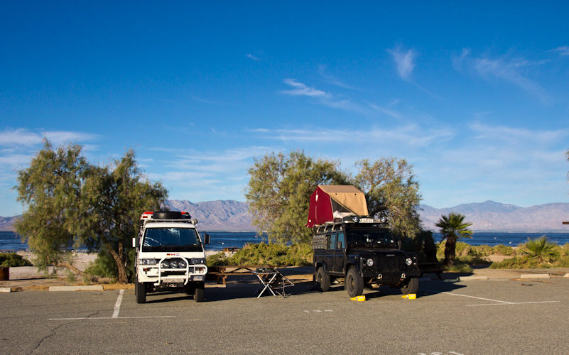 Campsite on Salton Sea