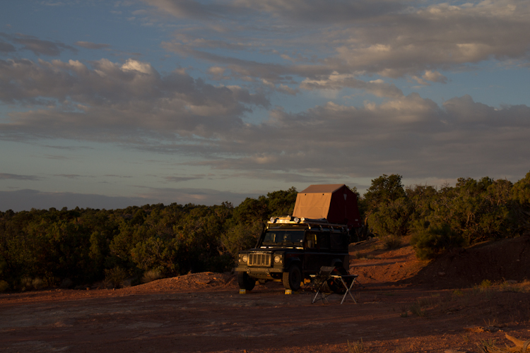 Campsite next to Canyonlands NP Island in the Sky