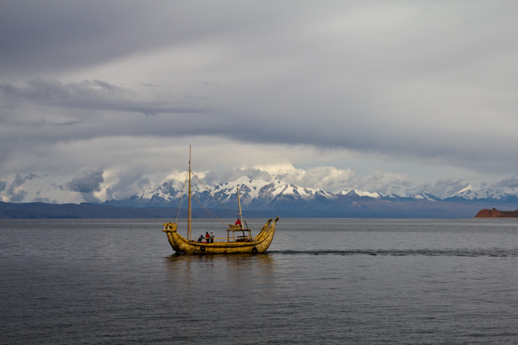 Bolivia: Copacabana - Isla del Sol: View to the Cordillera Real