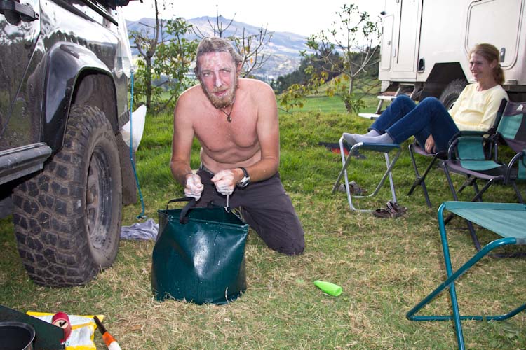 Ecuador: Reserva Pasochoa - let´s have a shower