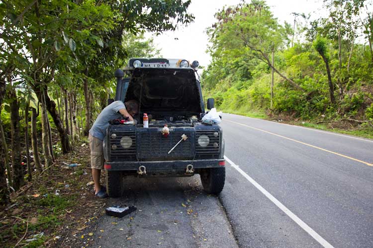 And again ... repairing the car after the visit of the LR Belize Ltd