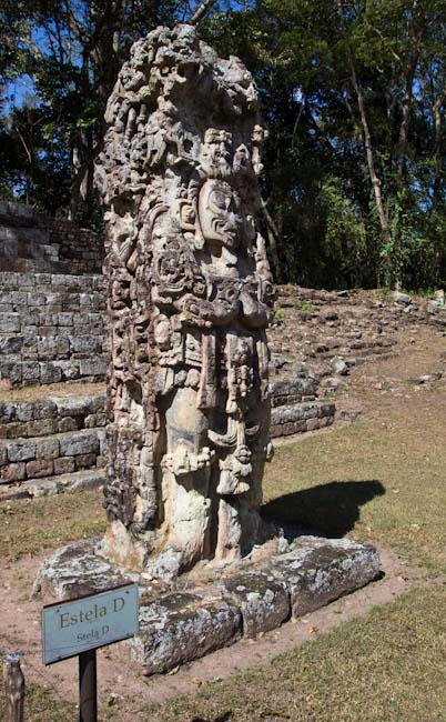 One of the amazing Stelas in Copan Ruinas