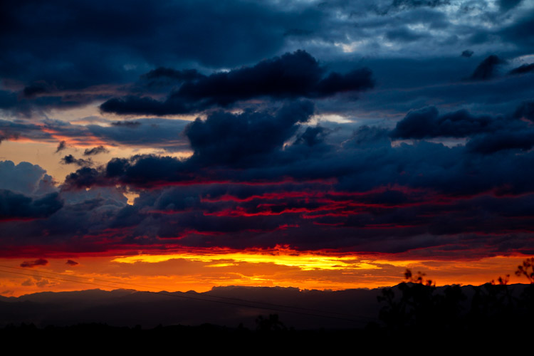 Colombia: nice sunset close to Salento