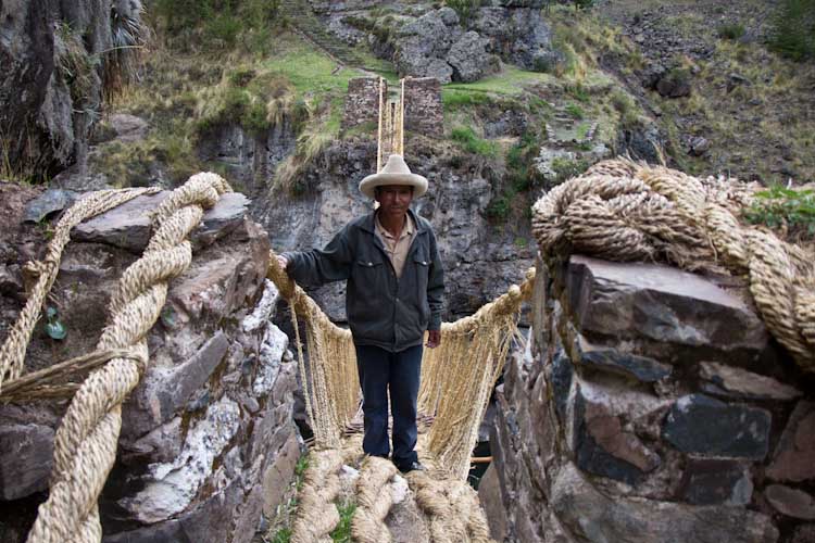 Peru: Livitaca - Inka Bridge and Jorge